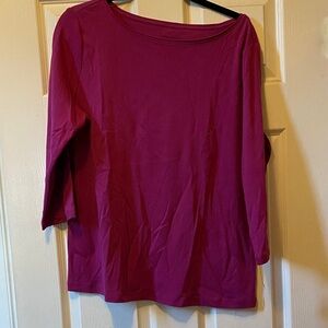 Talbots Fuchsia Long Sleeve Top